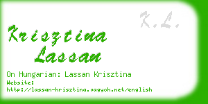 krisztina lassan business card